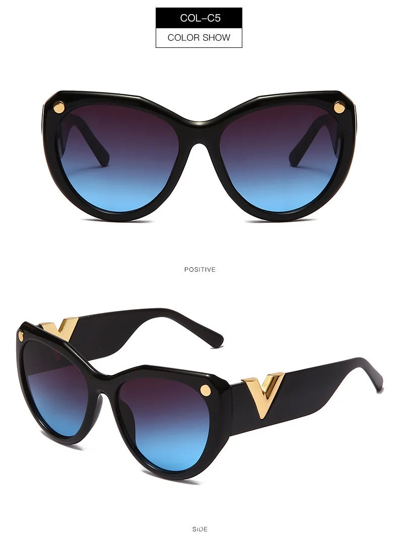 Luxury Women Sunglasses Eyepieces with Box