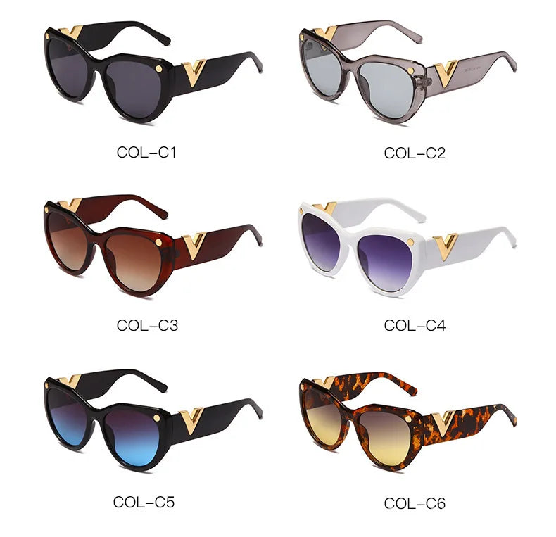 Luxury Women Sunglasses Eyepieces with Box